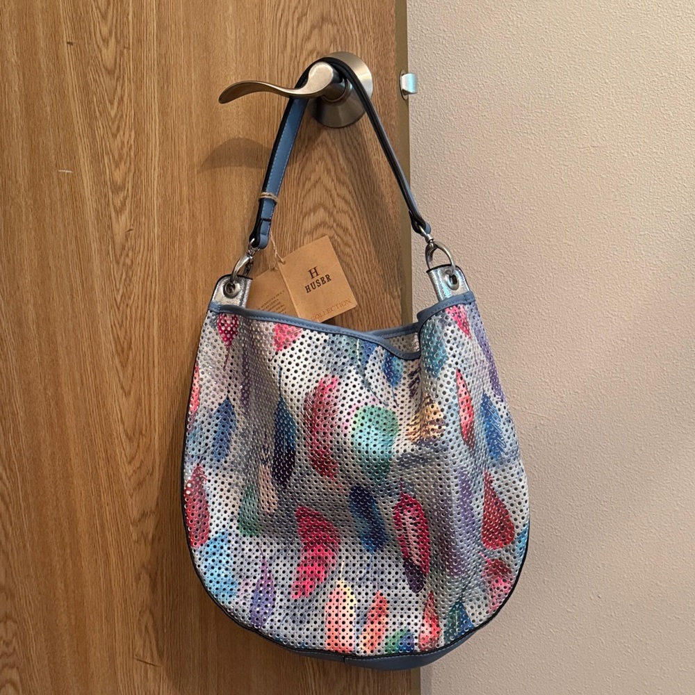 Multicolor blue Huser bag pool bag summer beach bag vacations new